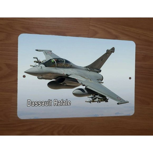 Dassault Rafale French Military Jet Fighter Airplane‎ 8x12 Metal Wall Sign